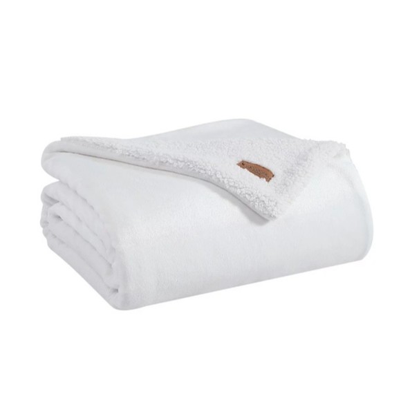 UGG Bedding Ugg Classic Sherpa Plush Throw Reversible Blanket White